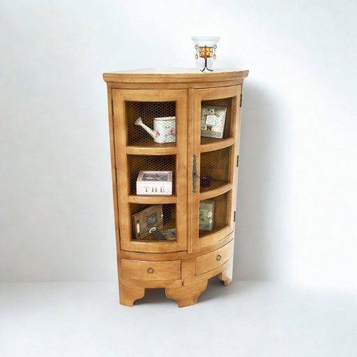 MD8078ตู้โชว์เข้ามุมไม้ รุ่น MD8078Corner Cabinet