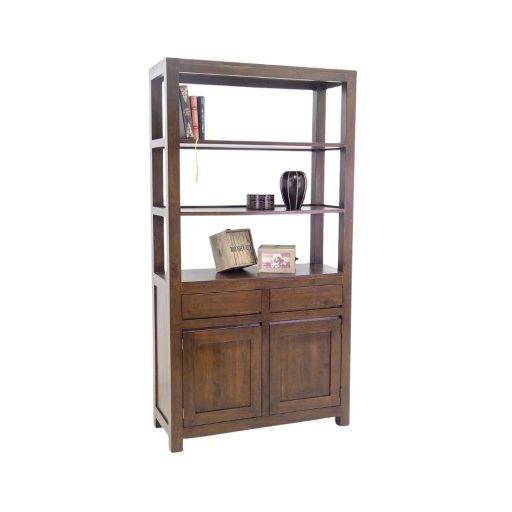 MD8766ตู้หนังสือไม้ 2 บานประตู 2 ลิ้นชัก รุ่น MD8766Book Shelf