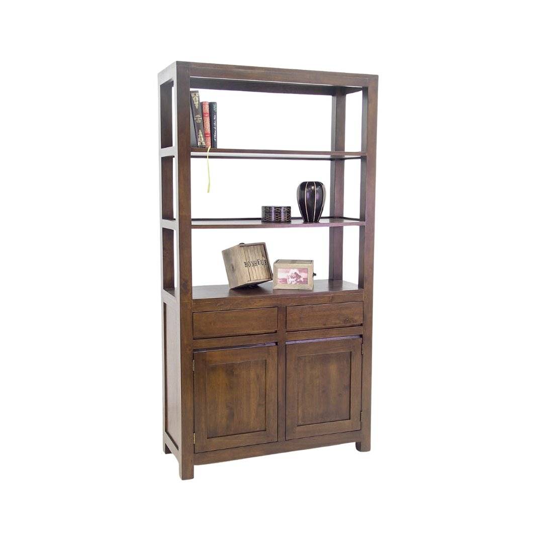 MD8766 MD8766ตู้หนังสือไม้ 2 บานประตู 2 ลิ้นชัก รุ่น MD8766Book Shelf