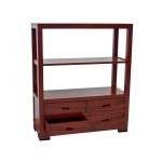 MD9123 (2)ชั้นวางหนังสือไม้ พร้อมลิ้นชัก 4 ช่อง รุ่น MD9123Book Shelf