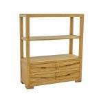 MD9123 (3)ชั้นวางหนังสือไม้ พร้อมลิ้นชัก 4 ช่อง รุ่น MD9123Book Shelf