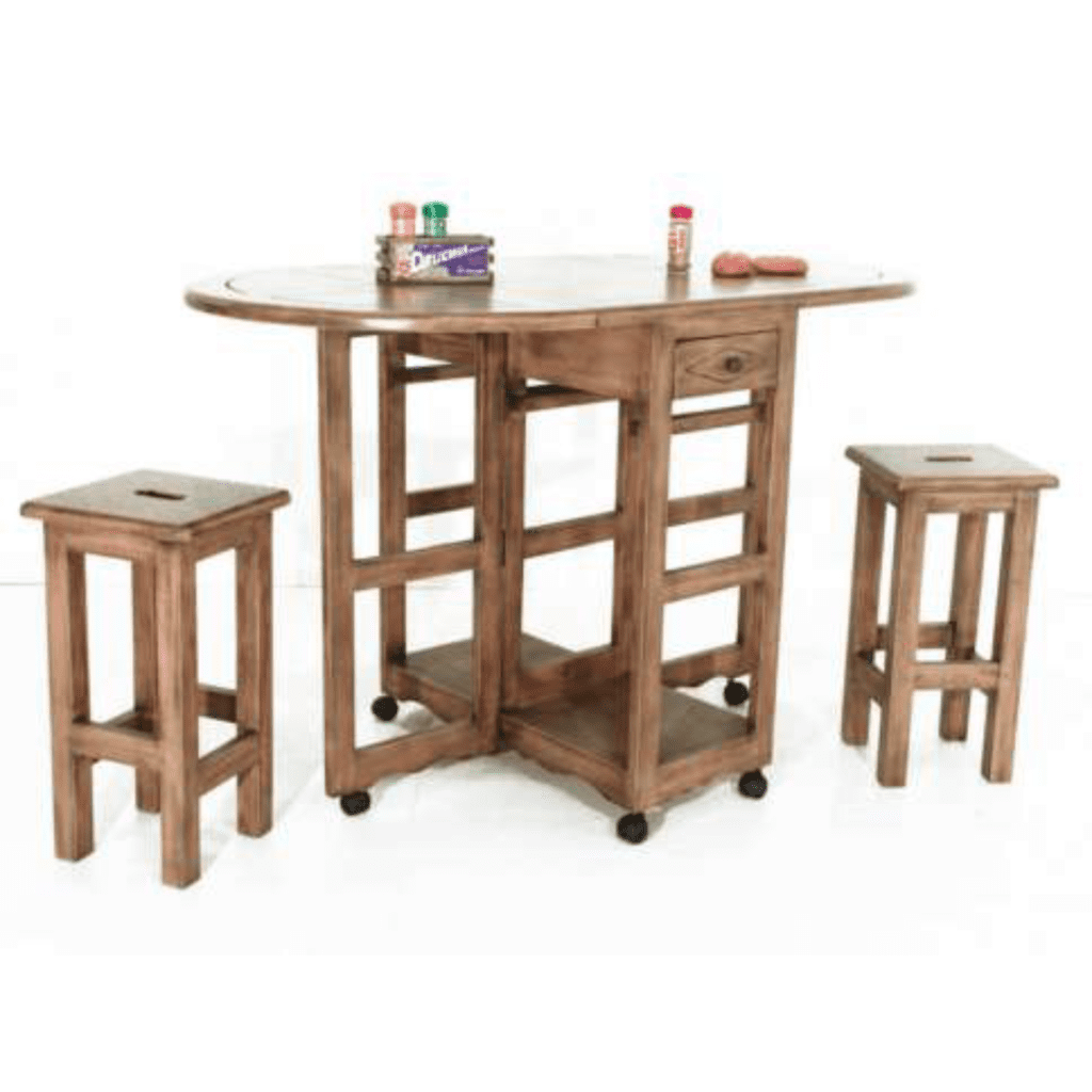 DR2037โต๊ะไม้พับผีเสื้อพร้อมเก้าอี้และลิ้นชัก รุ่น DR2037KitChen