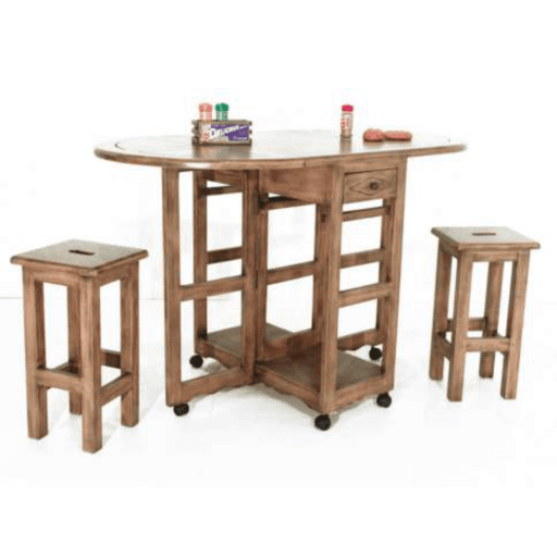 DR2037โต๊ะไม้พับผีเสื้อพร้อมเก้าอี้และลิ้นชัก รุ่น DR2037KitChen