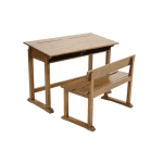 DR2101ชุดโต๊ะและม้านั่งเรียนไม้ รุ่น DR2101Desk