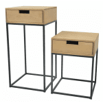 MD7022ชุดโต๊ะข้างเตียงไม้ดีไซน์โมเดิร์น รุ่น MD7022 (Set 2 ชิ้น)Dublin Collection