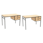 MD7027ชุดโต๊ะทำงานไม้ดีไซน์โมเดิร์น รุ่น MD7027 (Set 2 ชิ้น)Dublin Collection