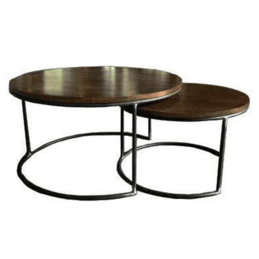 MD7037ชุดโต๊ะกลางไม้ทรงกลมดีไซน์โมเดิร์น รุ่น MD7037 (Set 2 ชิ้น)Dublin Collection