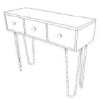 MD7048โต๊ะคอนโซลไม้พร้อมลิ้นชัก 3 ช่อง รุ่น MD7048Dublin Collection