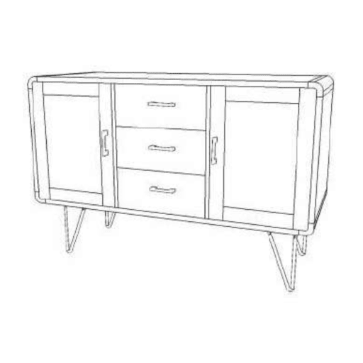 MD7065ตู้วางทีวีไม้ดีไซน์วินเทจ รุ่น MD7065Dublin Collection