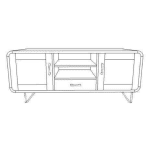 MD7066ตู้วางทีวีไม้พร้อมชั้นวาง รุ่น MD7066Dublin Collection