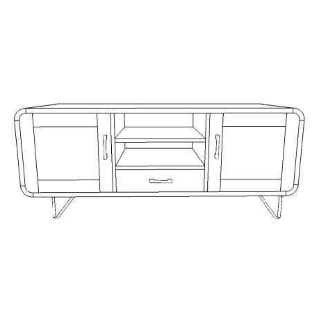 MD7066 MD7066ตู้วางทีวีไม้พร้อมชั้นวาง รุ่น MD7066Dublin Collection