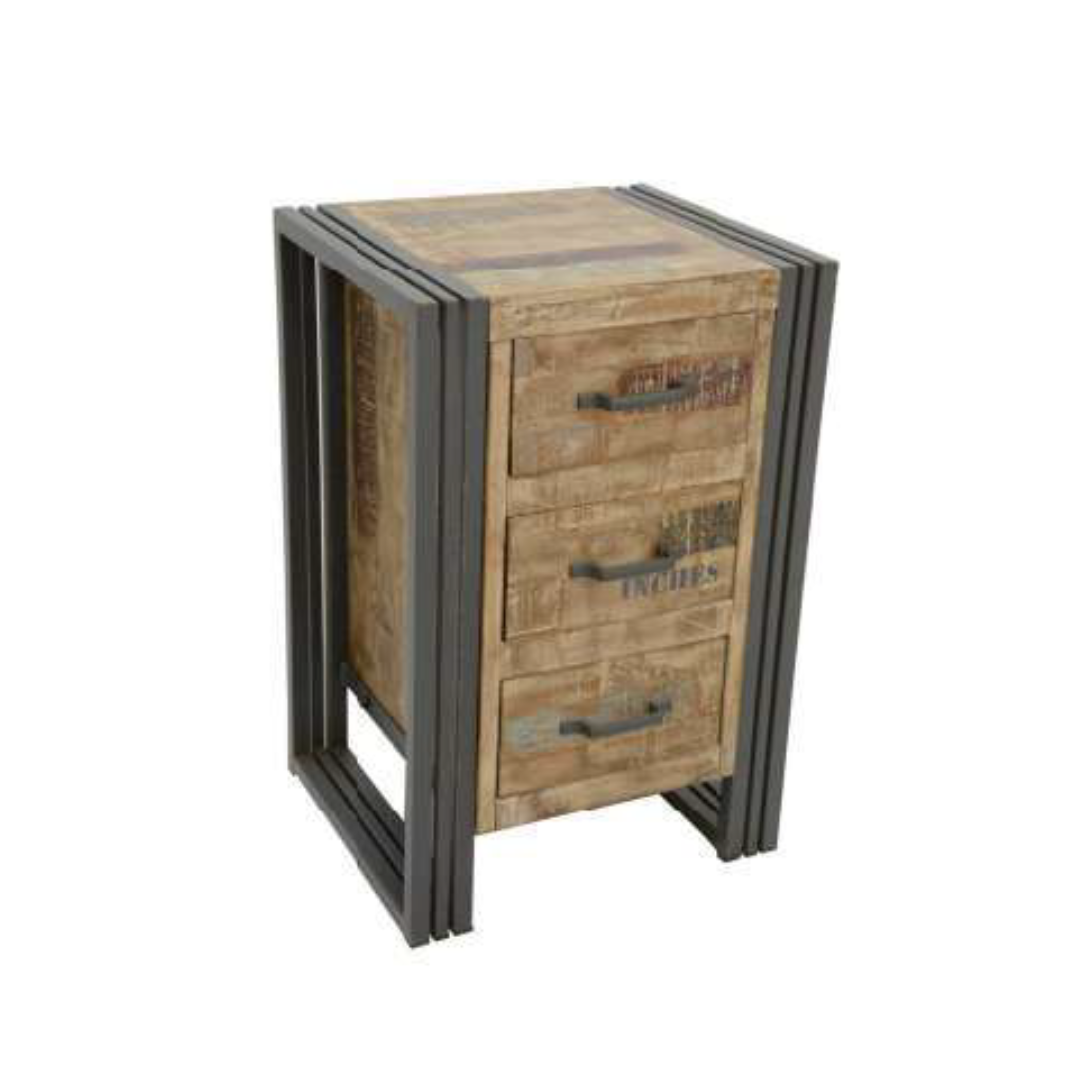 MD7105 MD7105ตู้ลิ้นชักไม้ 3 ชั้นสไตล์วินเทจ รุ่น MD7105Glasgow Collection