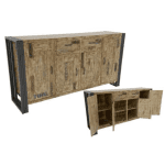 MD7118ตู้เก็บของไม้สไตล์วินเทจ รุ่น MD7118Glasgow Collection