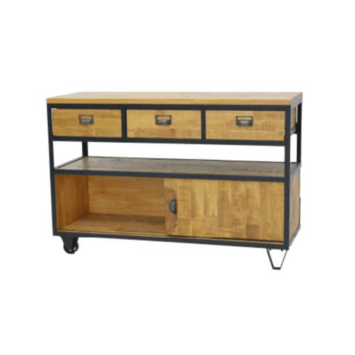 MD7222ตู้เก็บของไม้ 3 ลิ้นชัก 1 ประตูบานเลื่อน รุ่น MD7222Liverpool Collection