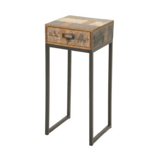 MD7252KDโต๊ะข้างไม้โครงเหล็กพร้อมลิ้นชัก รุ่น MD7252KDLiverpool Collection