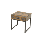 MD7253KDโต๊ะข้างไม้โครงเหล็กพร้อมลิ้นชัก รุ่น MD7253KDLiverpool Collection