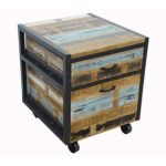 MD7270ตู้ลิ้นชักไม้รีไซเคิลโครงเหล็กพร้อมล้อเลื่อน รุ่น MD7270Liverpool Collection