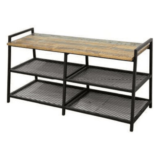 MD7281ม้านั่งไม้โครงเหล็กพร้อมชั้นวางรองเท้า รุ่น MD7281Liverpool Collection