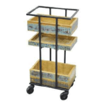 MD7282ชั้นวางของมีล้อเลื่อนไม้โครงเหล็ก 3 ชั้น รุ่น MD7282Liverpool Collection