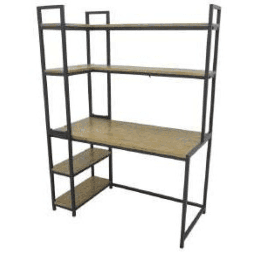 MD7284โต๊ะทำงานไม้โครงเหล็กพร้อมชั้นวาง รุ่น MD7284Liverpool Collection