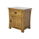 MD8049Rโต๊ะข้างเตียงไม้ พร้อมลิ้นชักและตู้เก็บของ - MD8049RBed Room