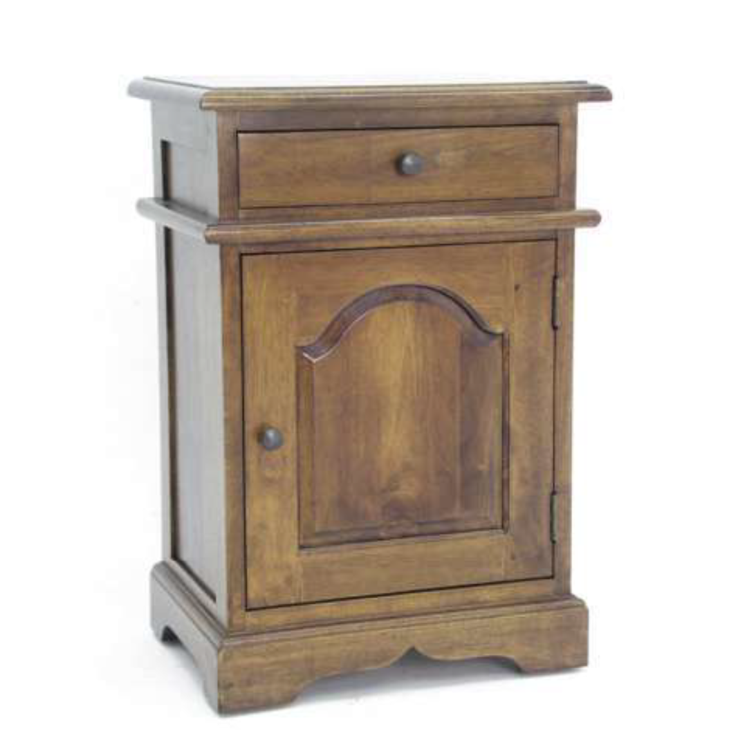 MD8160 MD8160โต๊ะข้างเตียงไม้แท้ 1 ลิ้นชัก 1 ประตู - MD8160Bed Room