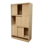 MD9244ชั้นวางหนังสือไม้บานเลื่อน 3 ประตู รุ่น MD9244Book Shelf