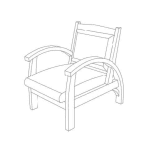 MD9321เก้าอี้อาร์มแชร์ไม้แท้ รุ่น Madras MD9321Chair