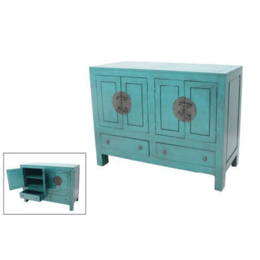 MD9339ตู้ไม้สไตล์จีนโบราณ 4 ประตู 2 ลิ้นชัก รุ่น MD9339Cupboard