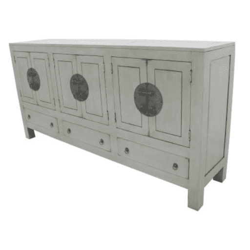 MD9340ตู้ไม้สไตล์จีนโบราณ 6 ประตู 3 ลิ้นชัก รุ่น MD9340Cupboard