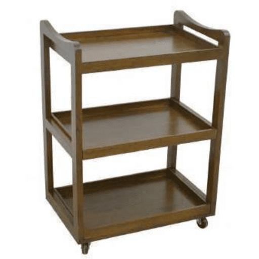 MD9341รถเข็นเสิร์ฟไม้ล้อเหล็กสไตล์วินเทจ รุ่น MD9341KitChen