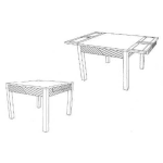 MD9627 2KDโต๊ะอาหารไม้ รุ่น MD9627-2KD ขยายขนาดได้Dinning Room