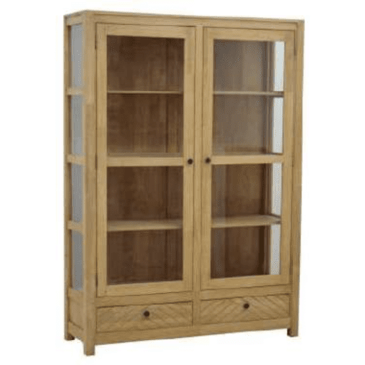 MD9628ตู้โชว์กระจกไม้พร้อมบานเปิดและลิ้นชัก รุ่น MD9628Book Shelf