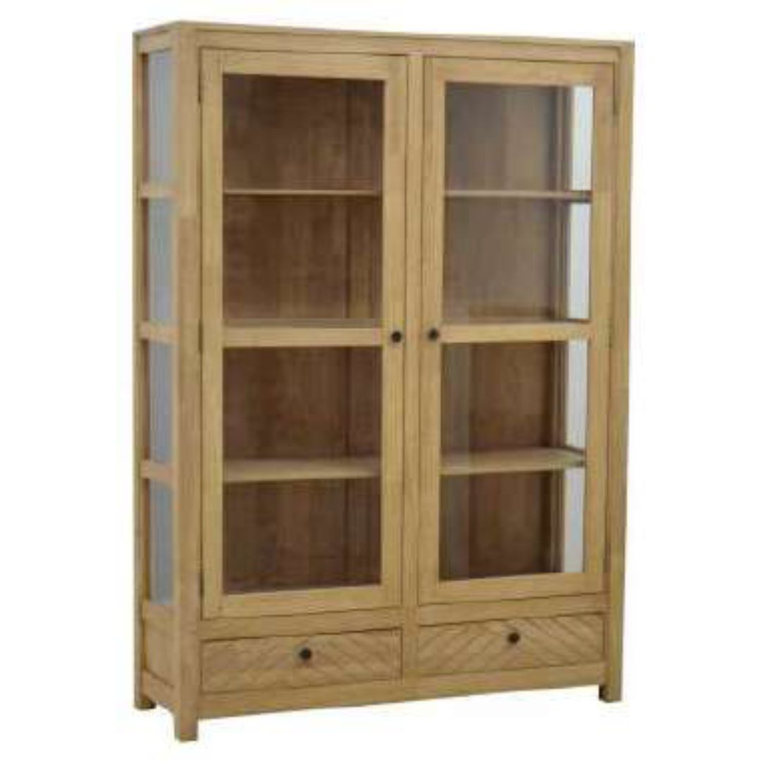 MD9628 MD9628ตู้โชว์กระจกไม้พร้อมบานเปิดและลิ้นชัก รุ่น MD9628Book Shelf