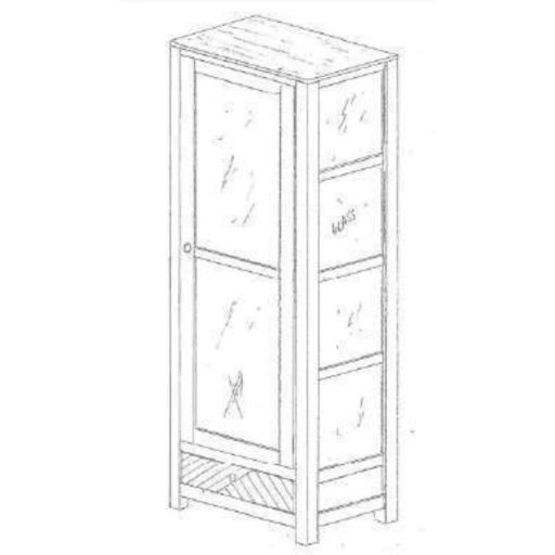 MD9629ตู้โชว์กระจกไม้บานเปิดพร้อมลิ้นชัก รุ่น MD9629Book Shelf